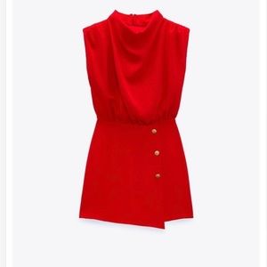 Zara red romper